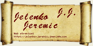 Jelenko Jeremić vizit kartica